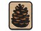 Realistic Pinecone Pine Cone Multi-Color Embroidered Iron-On or Hook & Loop Patch Applique